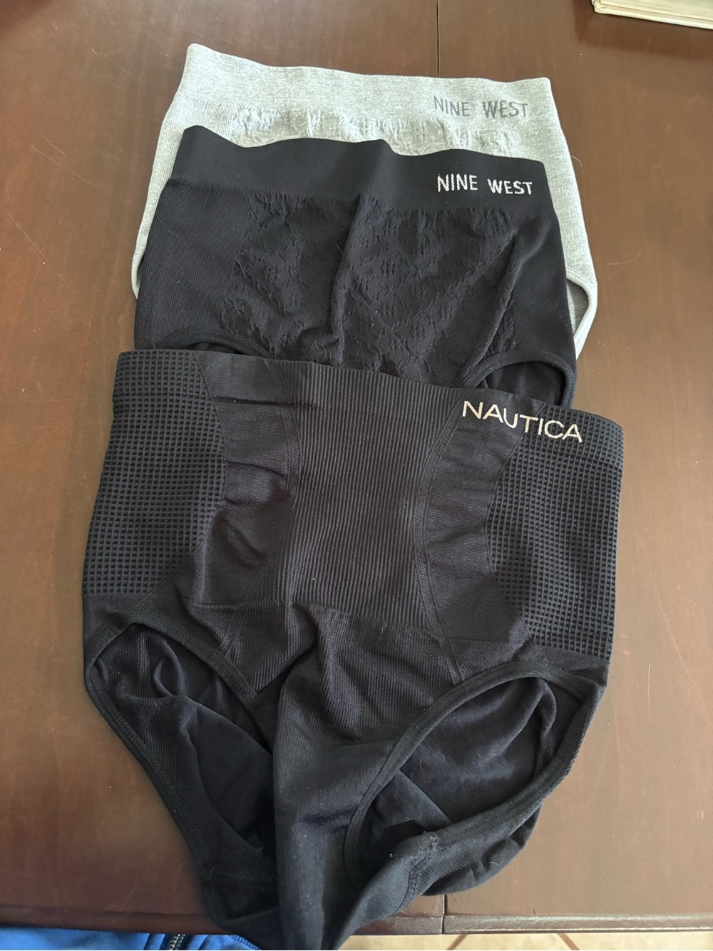 (A317)Womans 3pr Nautica & Nine West Black High-Waist Shaping Briefs Size M Néw